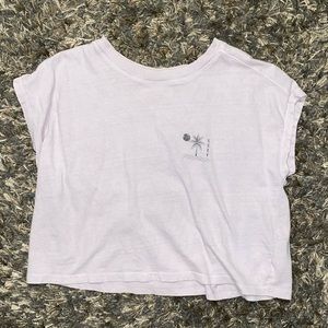 Roxy Lilac Purple boxy cut crop tee size small